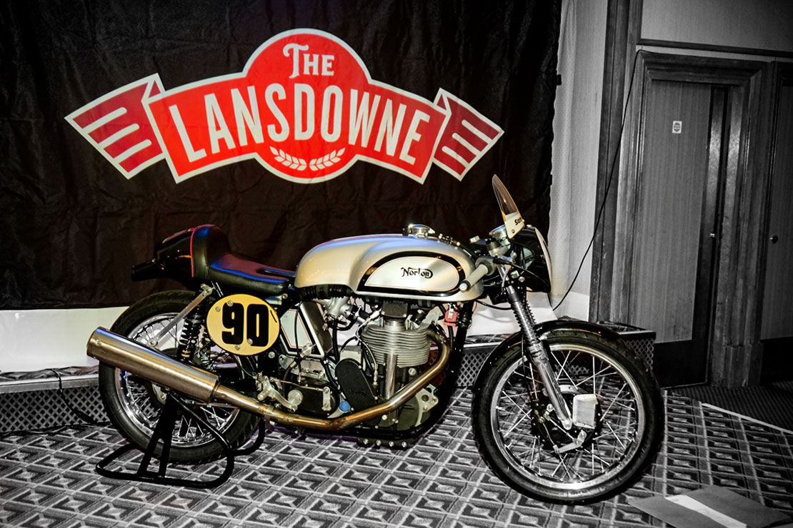 Manx Norton racing at the Lansdowne Classic Series